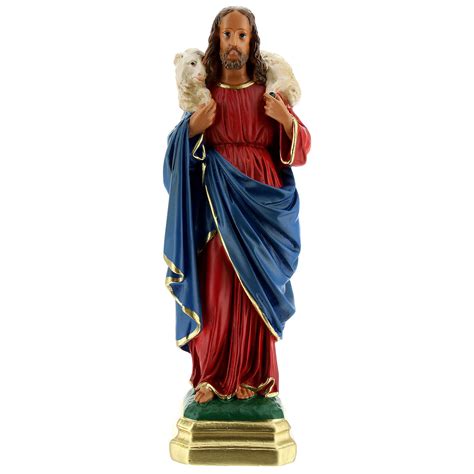 Good Shepherd statue 12 in hand-painted plaster Arte | online sales on ...