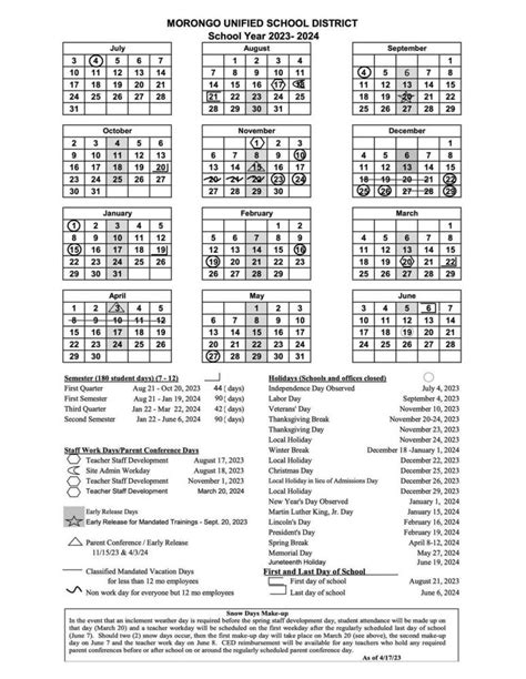 Moreno Valley School District Calendar 2024 2025 - April May 2024 Calendar