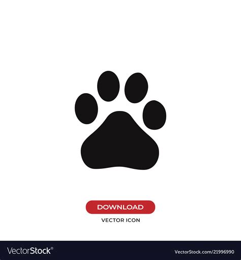 Paw icon Royalty Free Vector Image - VectorStock