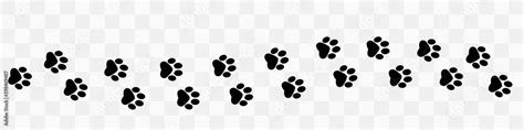 Paw vector foot trail print . Dog, puppy,cat,bear,wolf silhouette ...