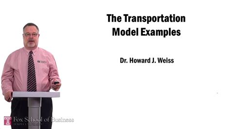 Transportation Model Examples | Video Vault