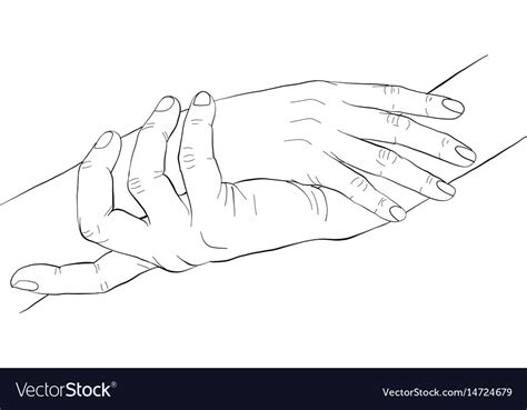 Hand holding drawing Royalty Free Vector Image