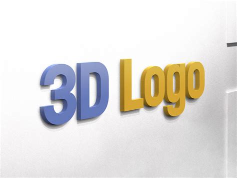 Free 3D Logo on Wall Mockup PSD - Designbolts