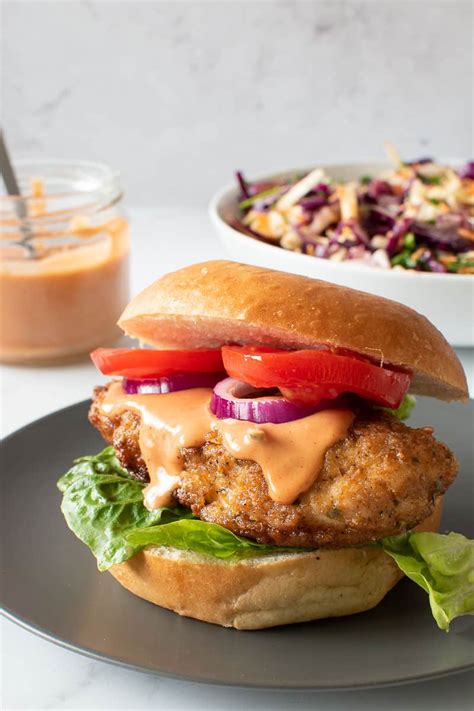 Easy Crispy Chicken Burger - So Delicious! - Hint of Healthy