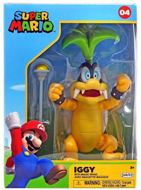 World of Nintendo Super Mario Iggy Action Figure (with Magic Wand ...