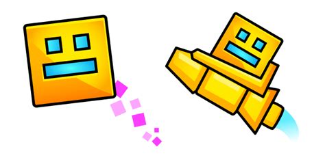 Geometry Dash Player Cube and Ship cursor – Custom Cursor