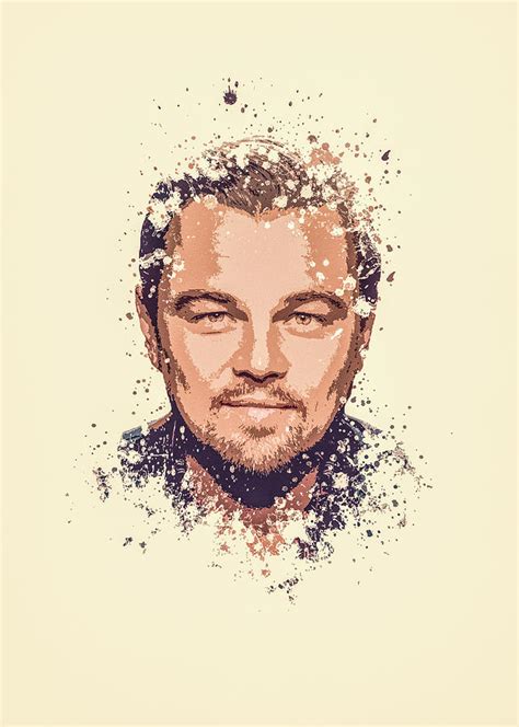 Leonardo DiCaprio splatter painting Painting by Milani P | Fine Art America