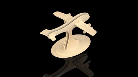 Airplane Wooden Decorative 3D Puzzle CDR File | Vectors File