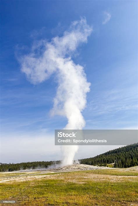 Old Faithful Eruption Stock Photo - Download Image Now - Blue, Clear ...