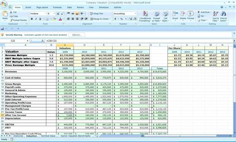 Excel Financial Worksheet Template - Resourcesaver throughout Profit ...