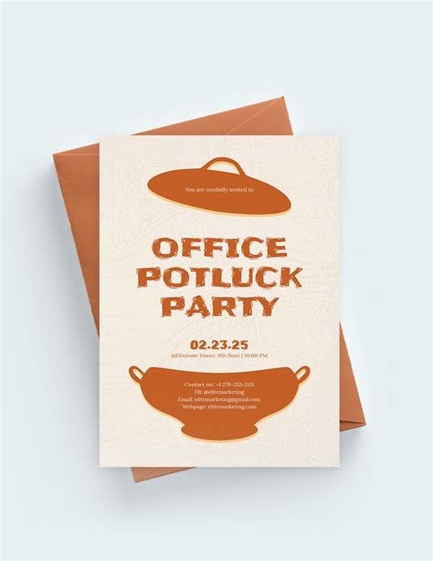 Office Potluck Invitation Wording Samples