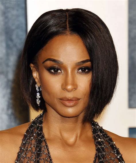 Ciara Short Black Bob Haircut - Hairstyles By TheHairStyler.com