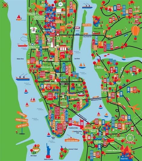 Mapas de Nueva York: Mapa Turístico de NY, Estados Unidos