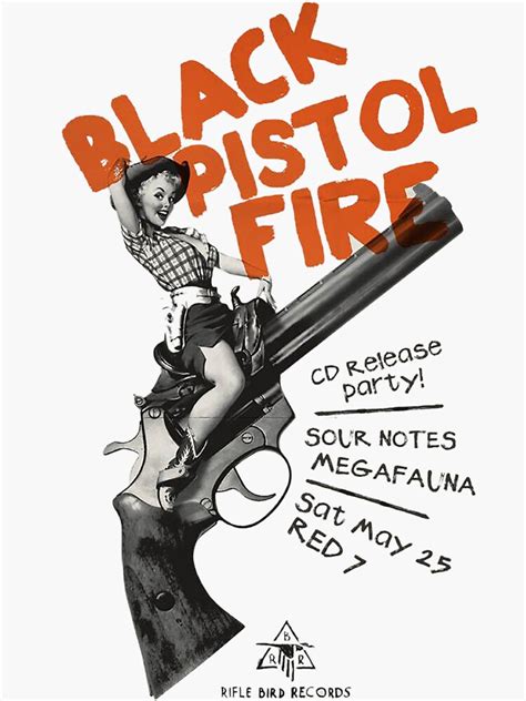 "Black Pistol Fire merch" Sticker by aayerataga | Redbubble