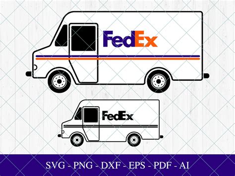 FedEx Truck SVG FileFedex Delivery Truck SVG Vector Art for | Etsy