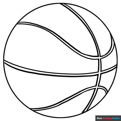 Basketball Coloring Page | Easy Drawing Guides