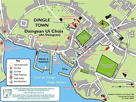 Maps of the Dingle Peninsula - Map of Dingle Town | Tourist map, Map ...