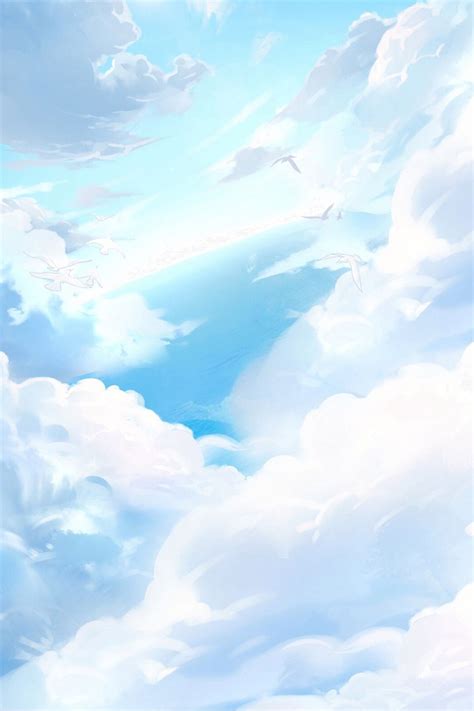 Sky Blue Wallpaper Cartoon