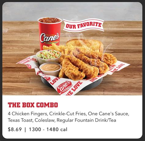 Raising Cane's Chicken Fingers Lubbock, TX Menu (Updated: April 2024)