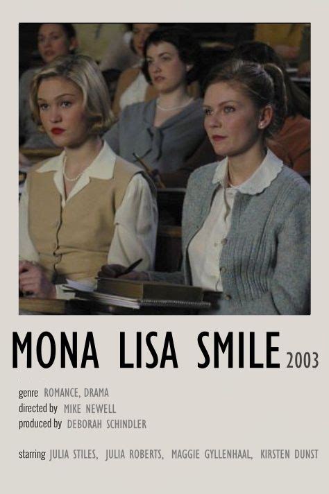 Mona Lisa Smile Poster | Movies to watch, Movies to watch teenagers ...