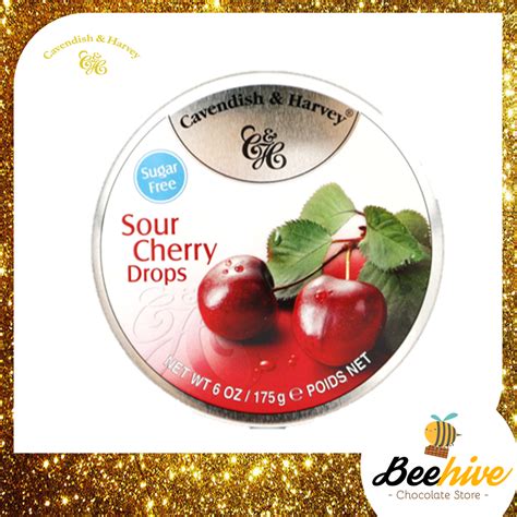 Cavendish n Harvey Sugar Free Sour Cherry Drops Candy 175g