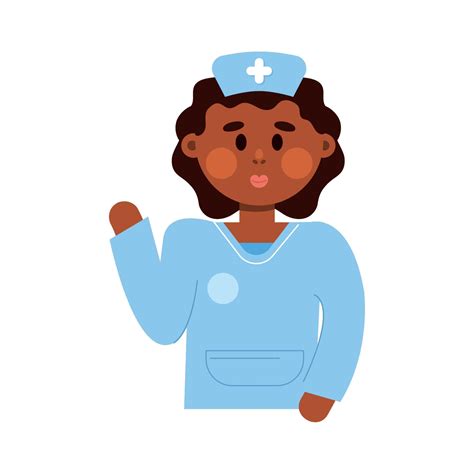 afro female nurse 11452485 Vector Art at Vecteezy