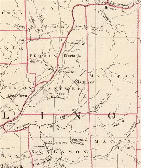 1833 Tazewell County Map – Tazewell County Genealogical & Historical ...