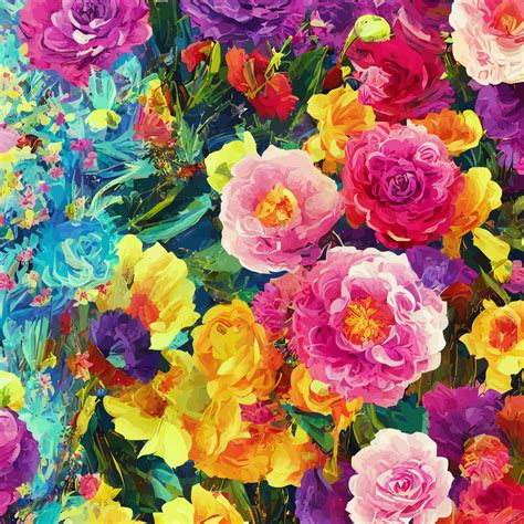 Colorful Farmhouse Summer Floral Rose Art 15918673 Vector Art at Vecteezy