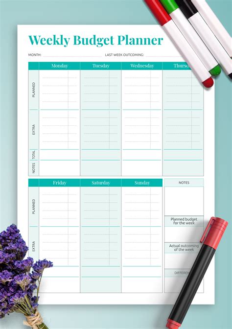 Free Weekly Budget Template Pdf - Printable Form, Templates and Letter