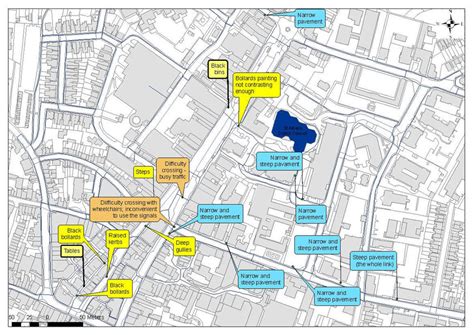 Map of the barriers in St Albans city centre. | Download Scientific Diagram