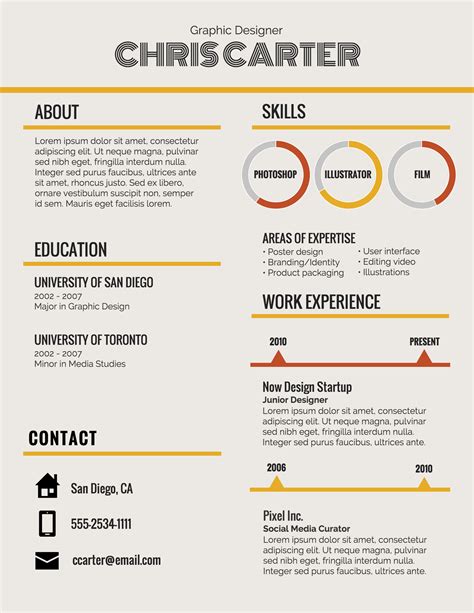 Infographic Resume Free Template