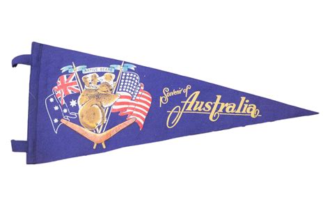 Vintage Australia Felt Flag Banner | Chairish