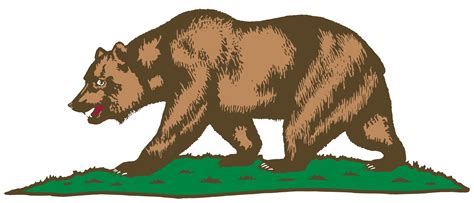 Clipart - Flag of California - Bear and Plot