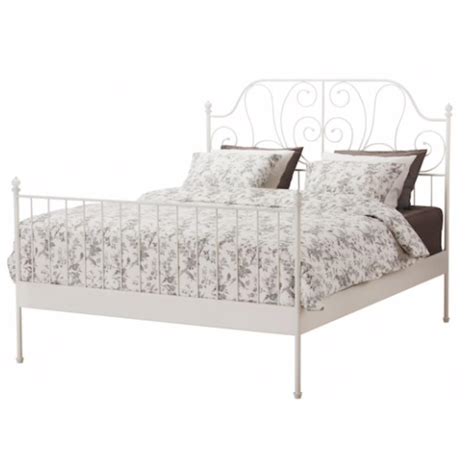 IKEA - LEIRVIK Bed Frame + LUROY Bed Base + HAFSLO Mattress, Furniture ...