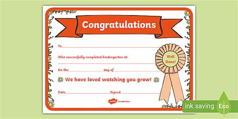 Kindergarten Graduation Editable Certificate (teacher made)