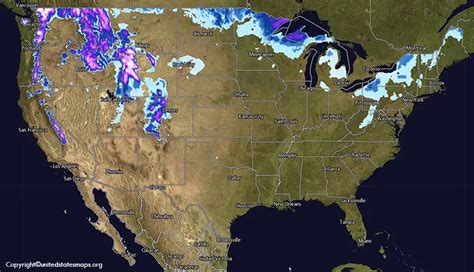 US Snow Cover Map | Snow Cover Map Of United States