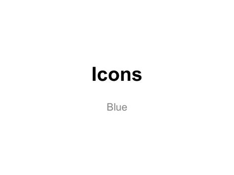 Icons (PowerPoint Clip Art) - Blue