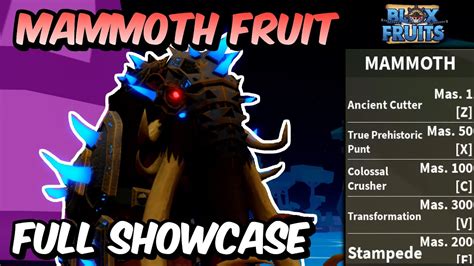 NEW Mammoth Fruit FULL SHOWCASE! | Blox Fruits Mammoth Fruit Full ...