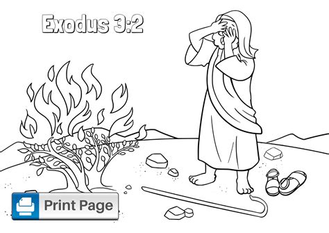 Free Moses and the Burning Bush Coloring Pages – ConnectUS