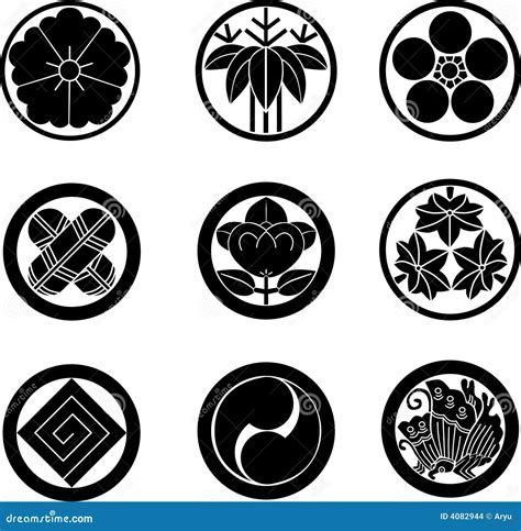 Japanese Family Crests Stock Images - Image: 4082944