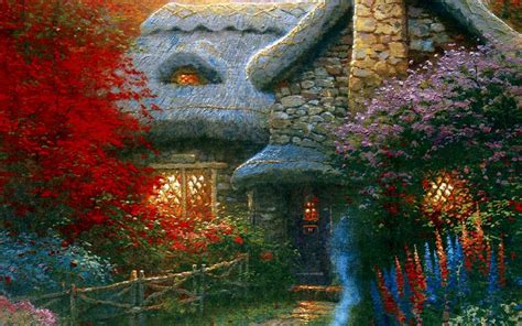 Thomas Kinkade Autumn | Kinkade paintings, Thomas kinkade paintings ...