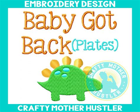 Baby Got Back Embroidery Design - Crafty Mother Hustler