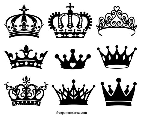 Free Crown Silhouette Vector Images for Crafts and Design ...