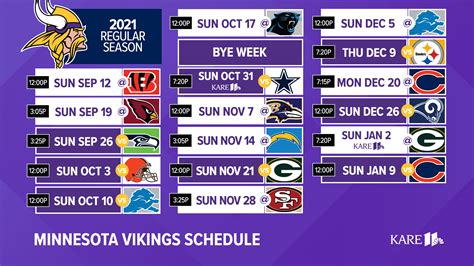 Minnesota Vikings Schedule 2024 - Lisha Halette