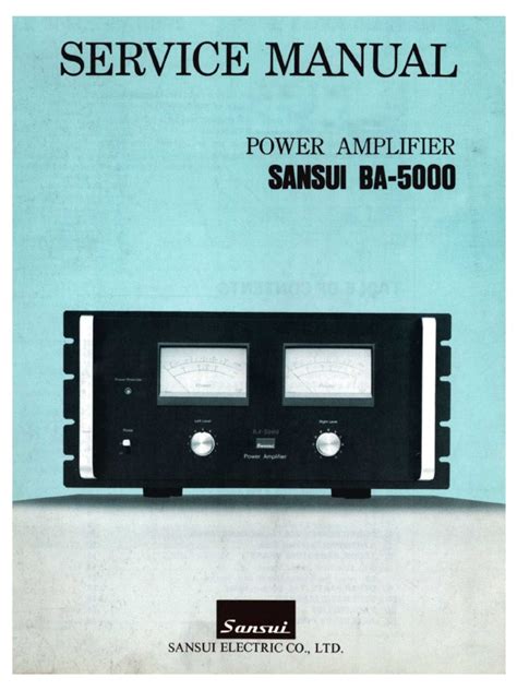 Sansui BA 5000 Service Manual | PDF