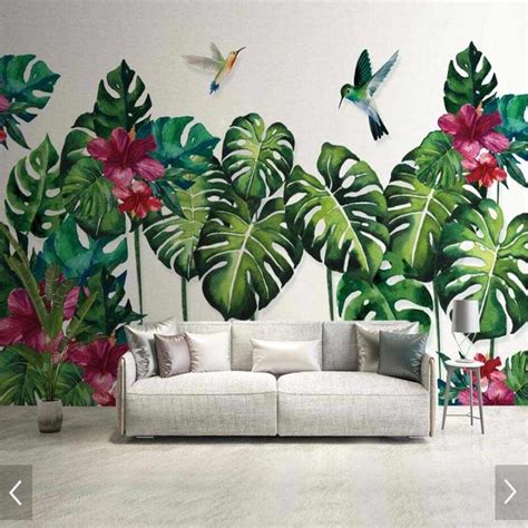 Flower Wall Painting, Diy Wall Painting, Floral Painting, Mural Floral ...