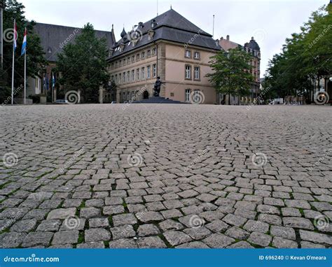 Cobblestone courtyard stock photo. Image of square, distance - 696240