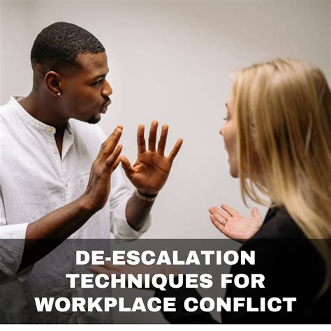 De-escalation techniques for workplace conflict