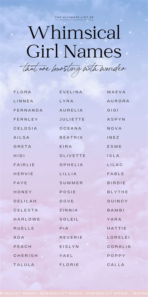 125+ Whimsical Girl Names (Mystical, Magical and Enchanting) | Best ...