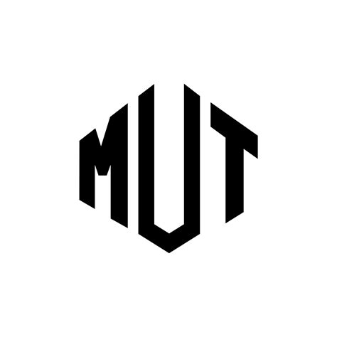 MUT letter logo design with polygon shape. MUT polygon and cube shape ...